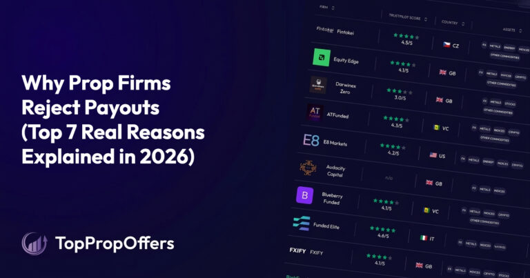 Why Prop Firms Reject Payouts (Top 7 Real Reasons Explained in 2026) Why Prop Firms Reject Payouts (Top 7 Real Reasons Explained in 2026)