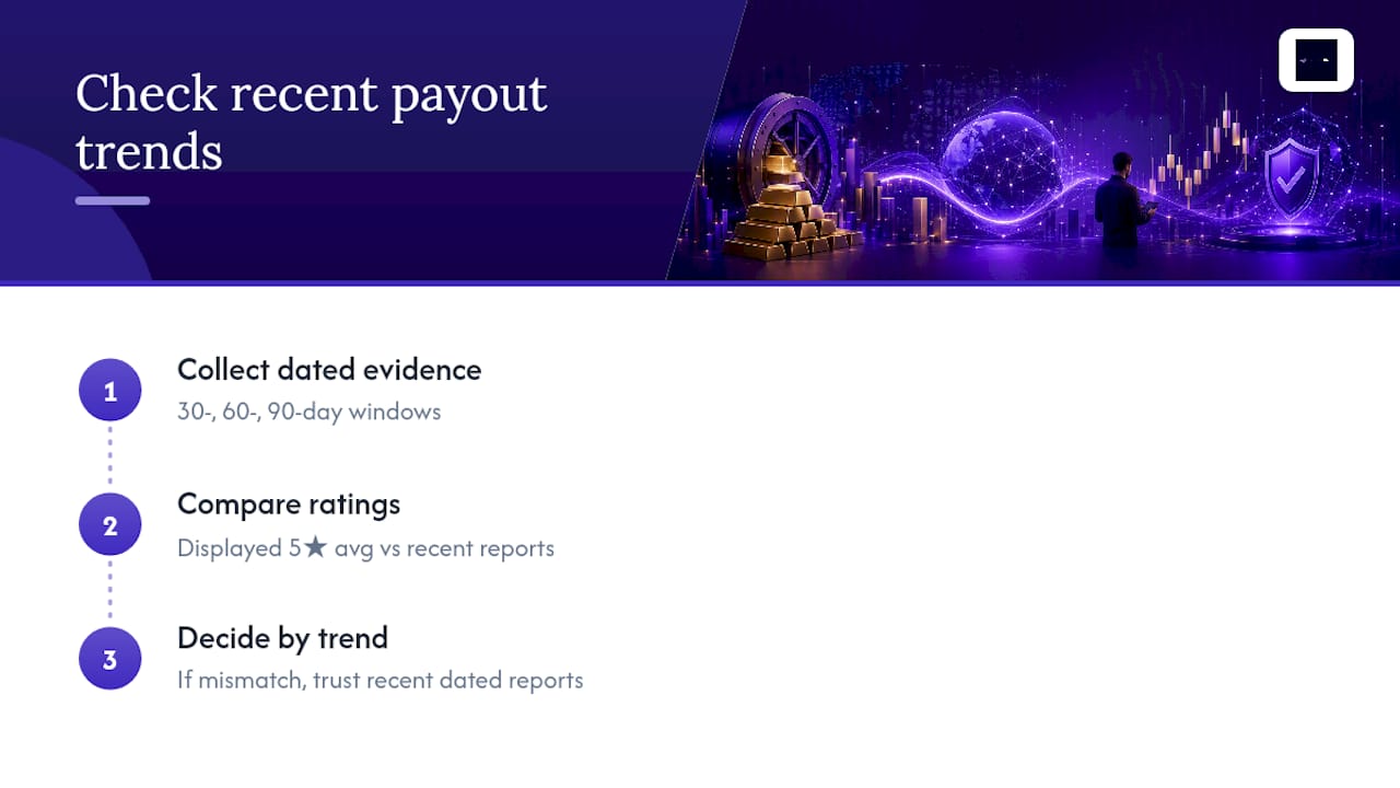 Comparison of recent payout trends over 30 60 90 days