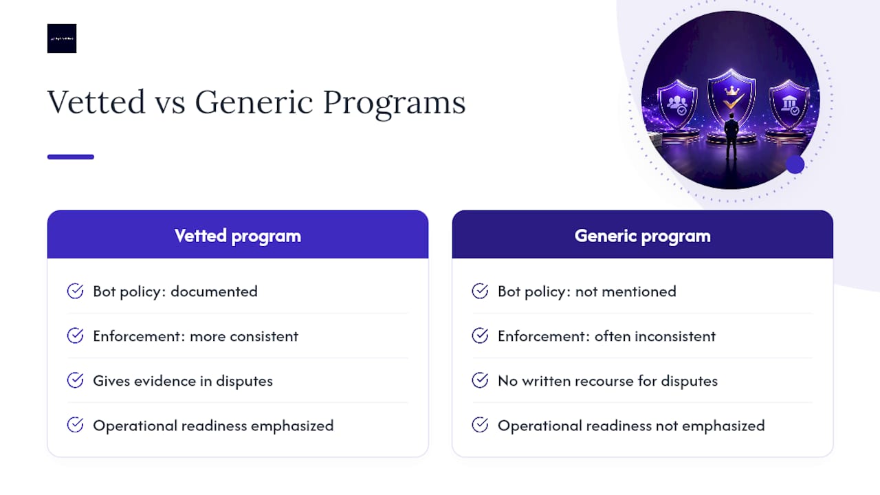 When Should You Pick a Vetted Algo Program Over a Generic One? — overview diagram