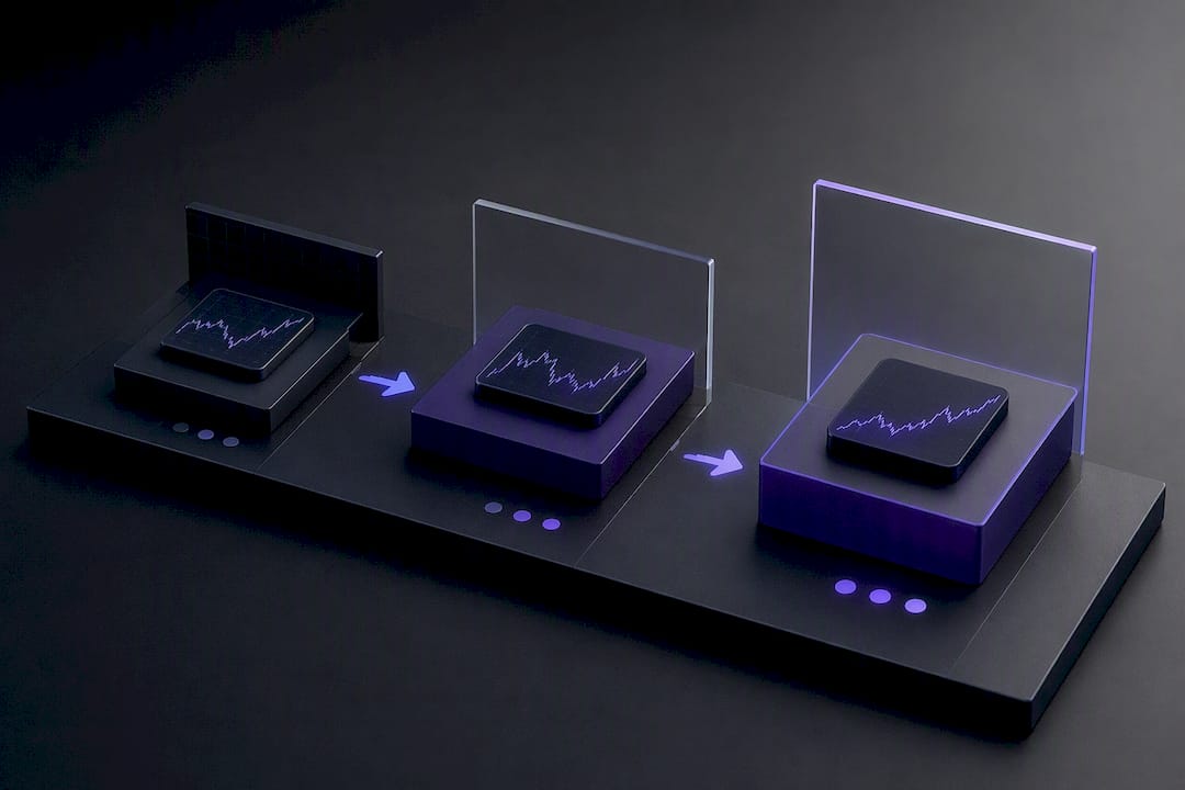 Three-stage prop firm evaluation path
